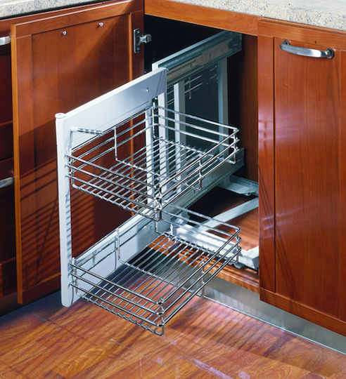 Lemi Magic Corner Cupboard Expanding Hardware with Brakes Silver 40x50cm 238-46255BSX40