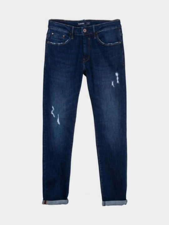 Men's Jeans Pants Elastic with Super Slim Fit Blue