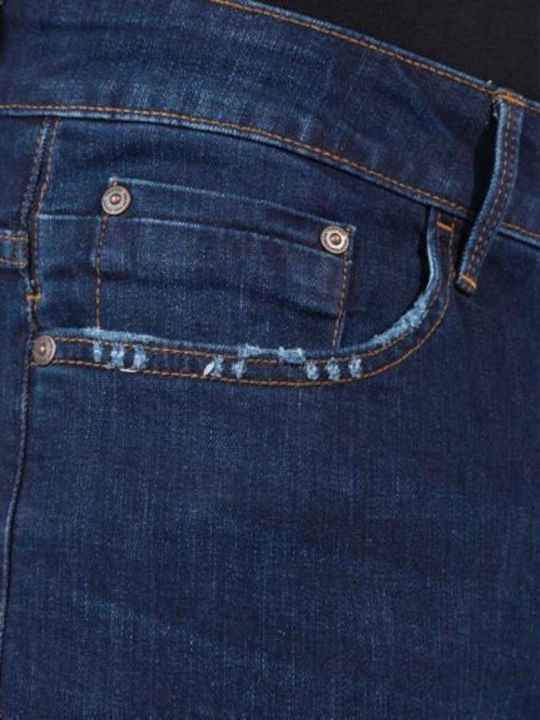 Men's Jeans Pants Elastic with Super Slim Fit Blue