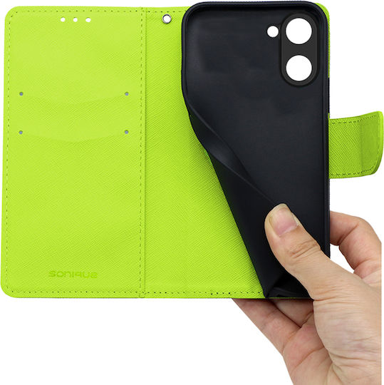 Sonique Buchen Sie Synthetisches Leder Marineblau (Realme C33)