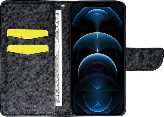 Sonique Book Δερματίνης Μαύρο (Xiaomi Redmi Note 12 Pro 5G / Poco X5 Pro 5G)