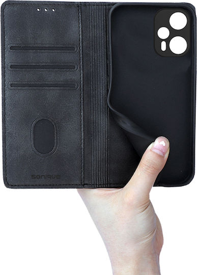 Sonique Book Δερματίνης Μαύρο (Poco F5 / Redmi Note 12 Turbo)