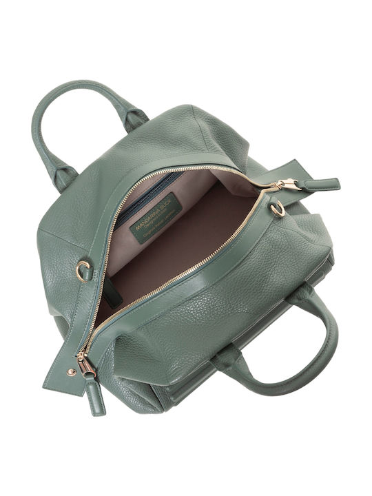 Leather Women's Tote Handbag Green