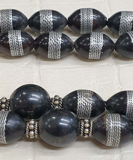 Roloi Komboloi Ebony Worry Beads with 13 Beads Multicolour 33cm