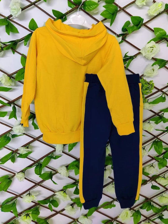 Kids Sweatpants Set Yellow 2pcs