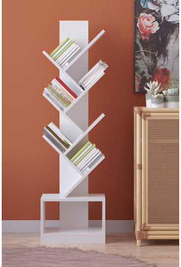 Bookcase Badru White 40x19.5x150cm