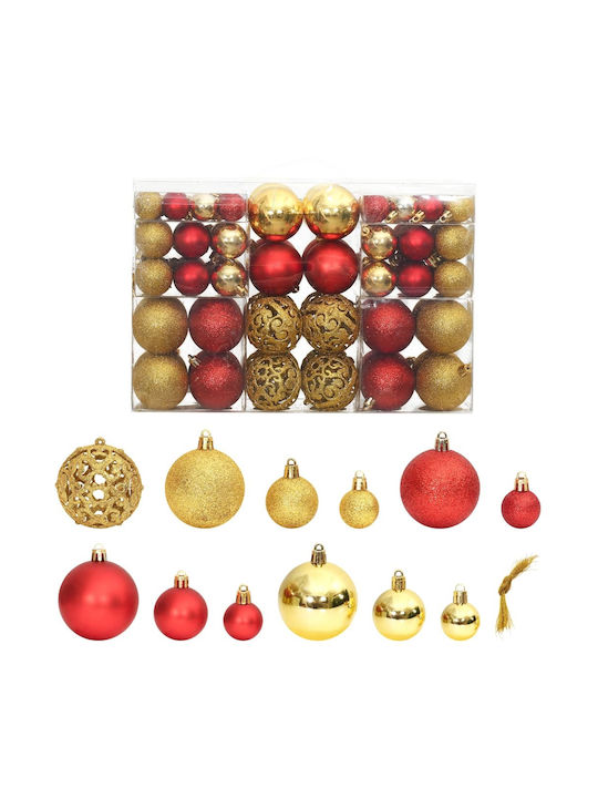 vidaXL Christmas Glass Ball Ornament Gold 12x36cm 100pcs