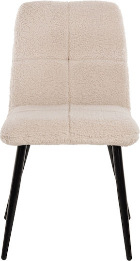 Shelly Dining Room Fabric Chair White 48x64x87cm 2pcs