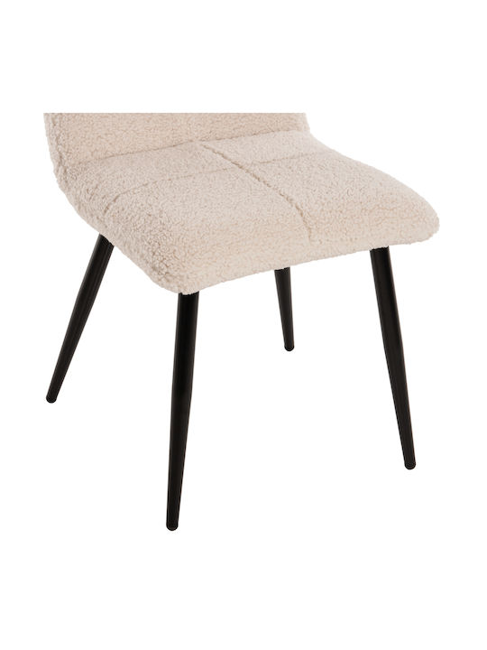 Shelly Dining Room Fabric Chair White 48x64x87cm 2pcs