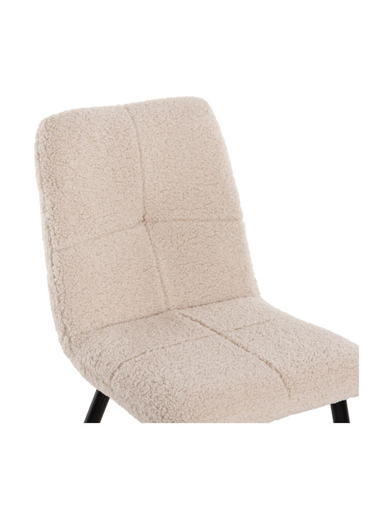 Shelly Dining Room Fabric Chair White 48x64x87cm 2pcs