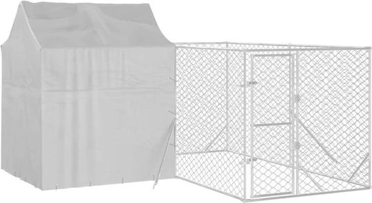 vidaXL Metallisches Hundepark 400x400x250cm Silber