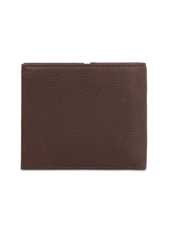 Tommy Hilfiger Th Men's Leather Coin Wallet Brown