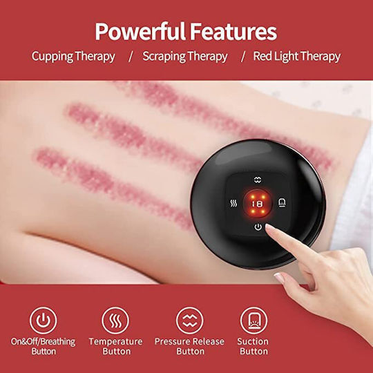 Therapeutic Device with Silicone Suction Cup for Cellulite Heated