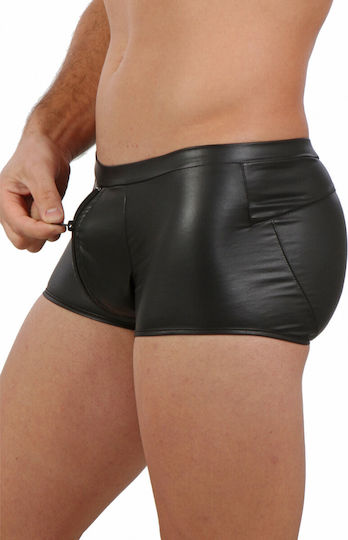 Soiemio Wetlook Ανδρικό Sexy Boxer Μαύρο