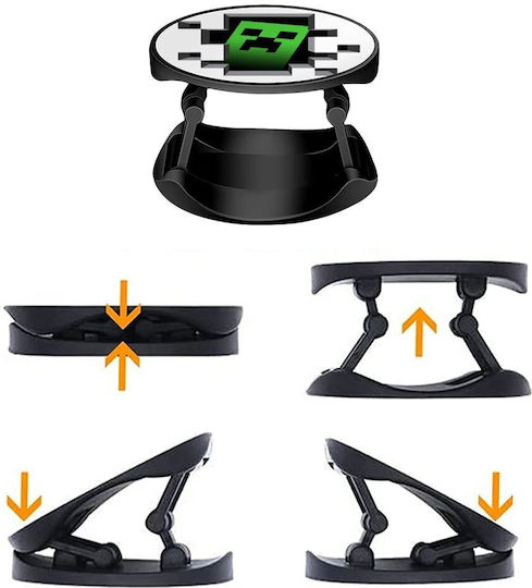 Koupakoupa Pop Socket for Mobile Phone Minecraft Creeper Phone Holders Stand Stand Mobile Support Base In Hand Black