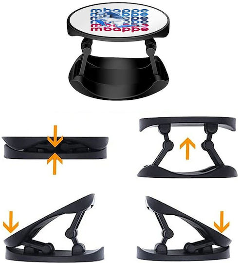 Koupakoupa Pop Socket for Mobile Phone Kylian Mbappé Phone Holders Stand Stand Mobile Support Base In Hand Black