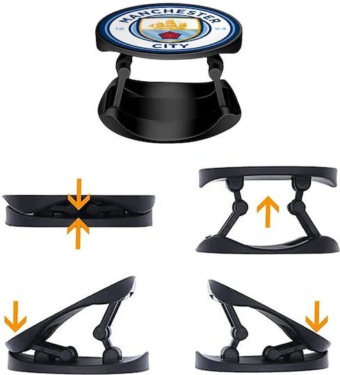 Koupakoupa Pop Socket for Mobile Phone Manchester City Fc Phone Holders Stand Stand Mobile Support Base In Hand Black
