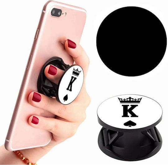 Koupakoupa Pop Socket for Mobile Phone King Phone Holders Stand Stand Mobile Support Base In Hand Black
