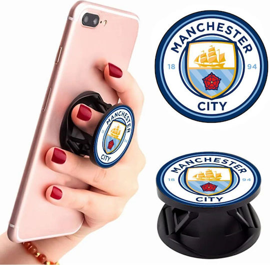 Koupakoupa Pop Socket for Mobile Phone Manchester City Fc Phone Holders Stand Stand Mobile Support Base In Hand Black