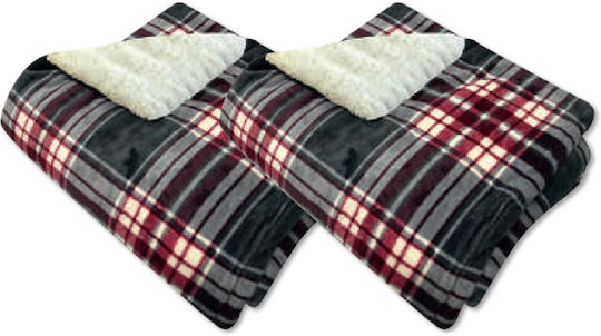 TnS Single Blanket 150x220cm Grey / White