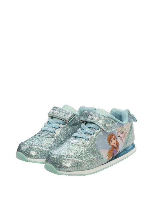 Frozen District Kids Sneakers with Scratch & Lights Light Blue