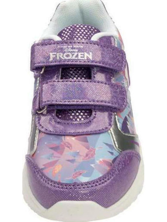 Kinder Sneaker mit Bügel- und Schleifenverschluss mit Lichtern Flieder