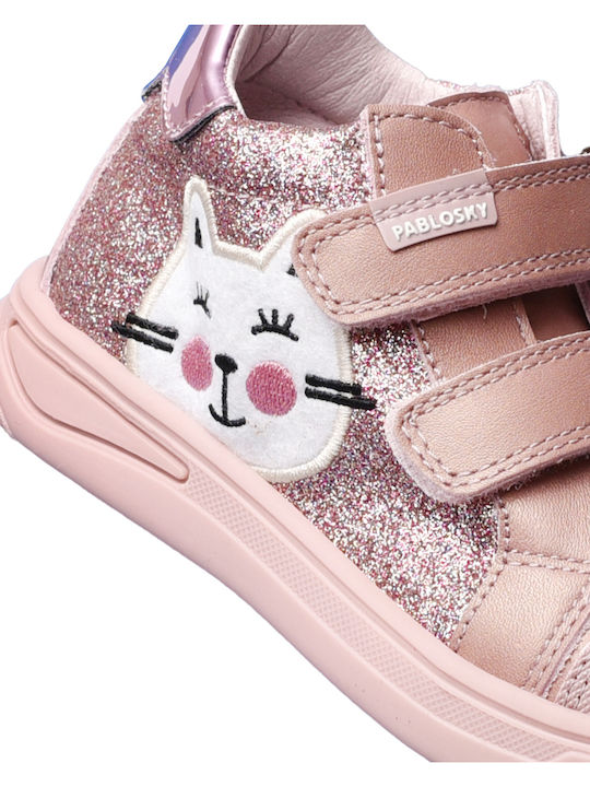 Kids Sneakers High with Scratch Pink