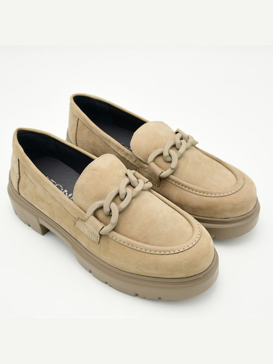 Stonefly Women's Loafers in Beige Color