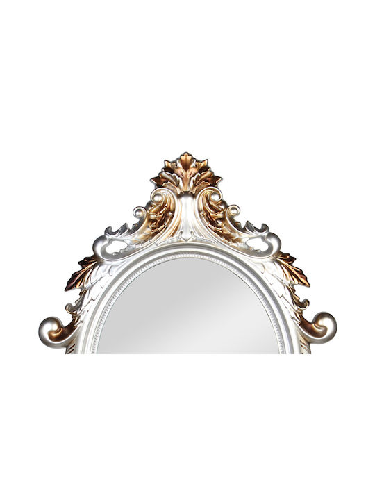 Keskor Wall Mirror with Silver Plastic Frame 1pcs