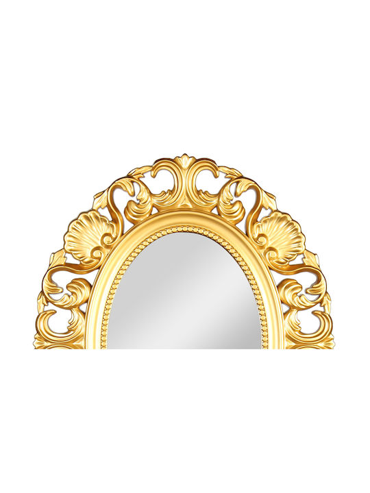 Keskor Wall Mirror with Gold Plastic Frame 1pcs