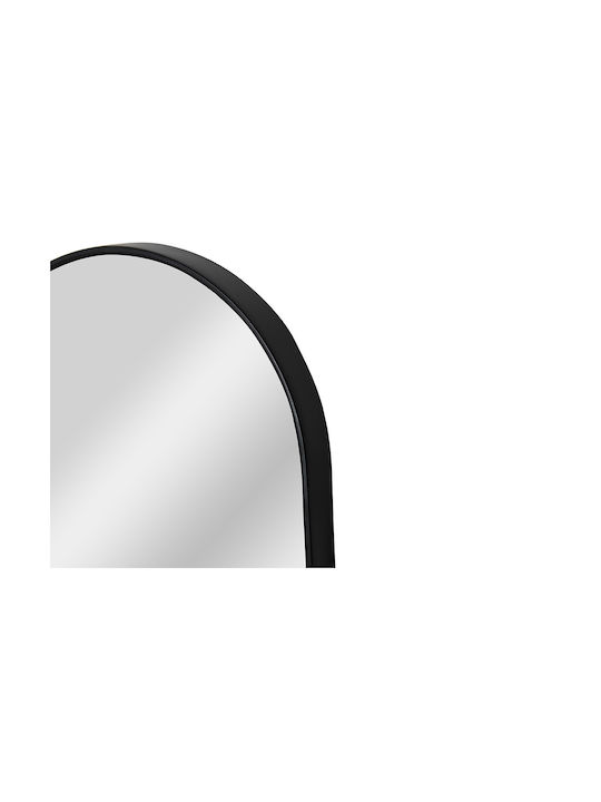 Keskor Oglindă de Perete Ovală cu Negru Ramă din Plastic 70.5x29.5cm 1buc