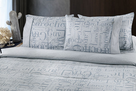 Guy Laroche Σετ Υπέρδιπλη 225x245cm Flannel Brand Μπλε