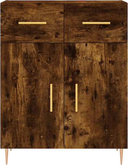 Office Storage Chipboard Closet Coffee L69.5xW34xH180cm