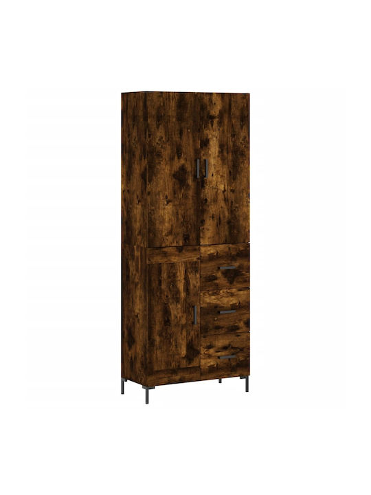 Ντουλάπα Γραφείου Ξύλινη Καφέ 69.5x34x180cm