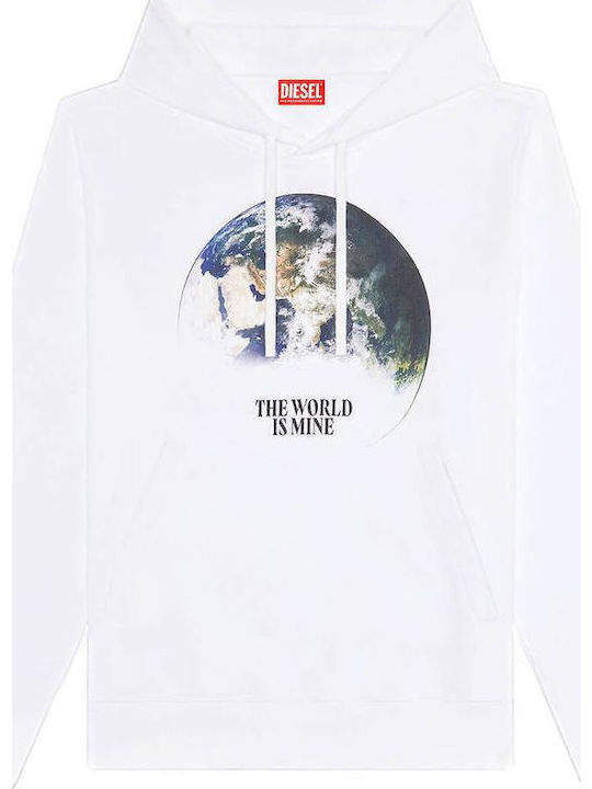 Sweatshirt with Hood White