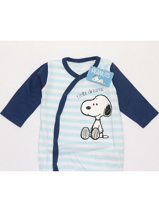 Peanuts Worldwide LLC Light Blue Onesie