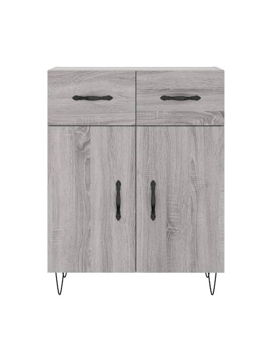 Office Storage Chipboard Closet Grey L69.5xW34xH180cm