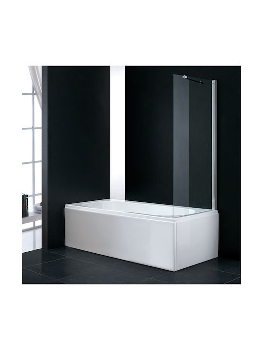 Axis WBX80T-100 Duschwand Badewanne mit Schieben Tür 80x140cm Chrom