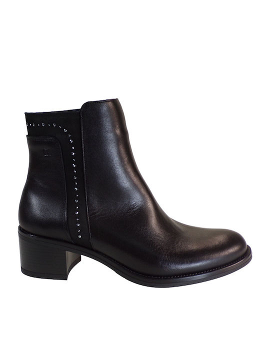 Leather Women's Ankle Boots Black