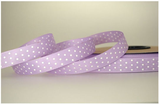 Kyriacou Gro Ribbon Polka Dot Purple 15mm 50m 1pcs