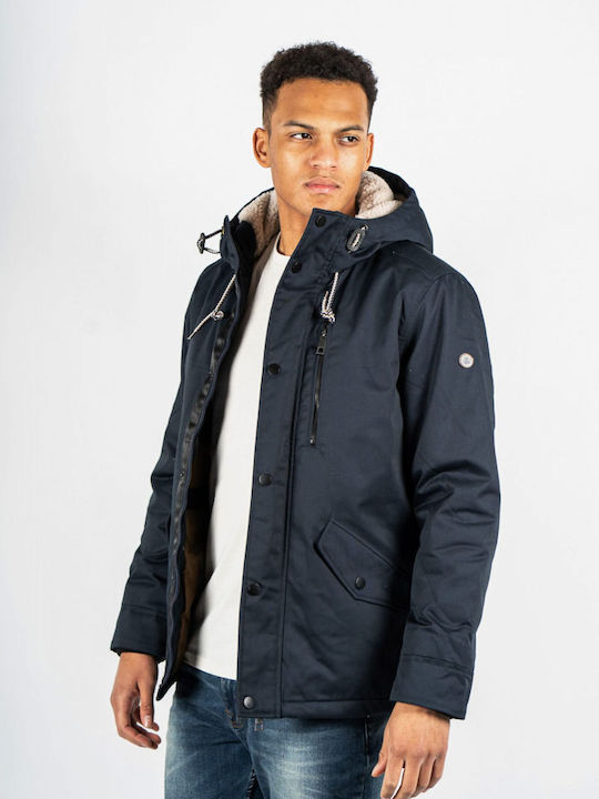 Marcus Herren Winter Jacke Lässig Winddicht Blau