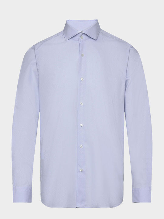 Hugo Boss Men's Shirt Long Sleeve Cotton Light Blue