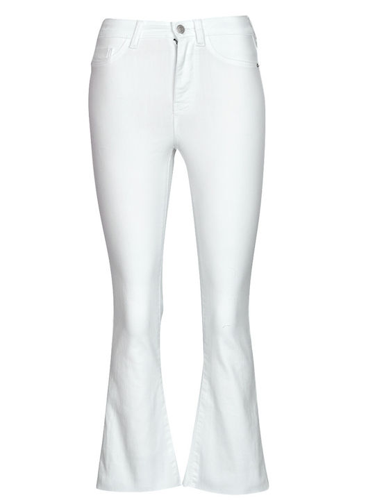 Nmsallie Hw Kick Damenjeans Schlaghose Weiß