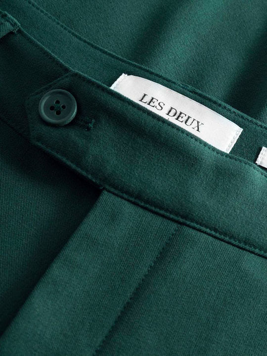 Les Deux Men's Trousers Suit Elastic Green