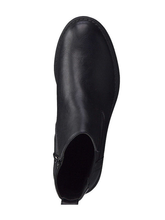 Leder Stiefeletten Damen Schwarz