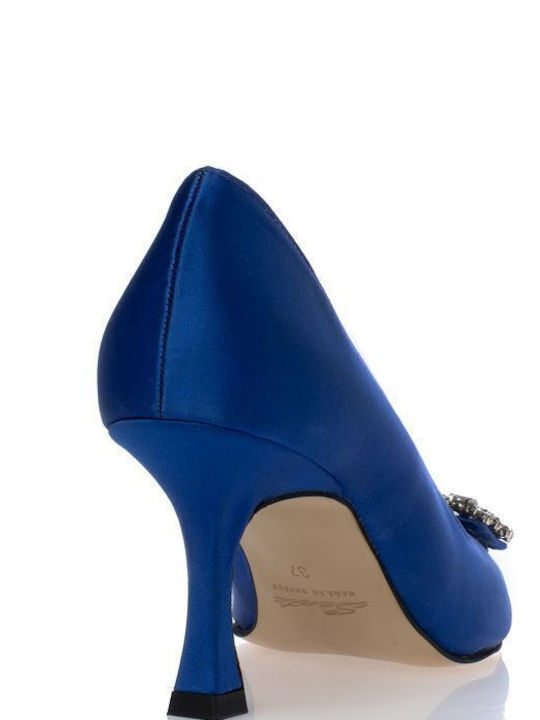 Sante Synthetic Leather Blue High Heels