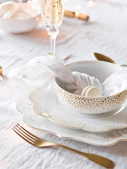 PiP Studio Royal Winter Πιάτο Γλυκού από Πορσελάνη Λευκό με Διάμετρο 17cm 6τμχ