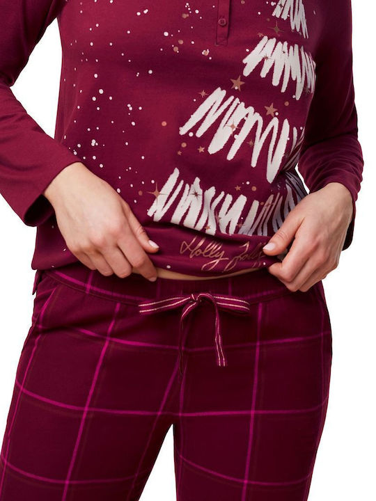 Triumph Winter Women's Pyjama Set Red Winter Moments