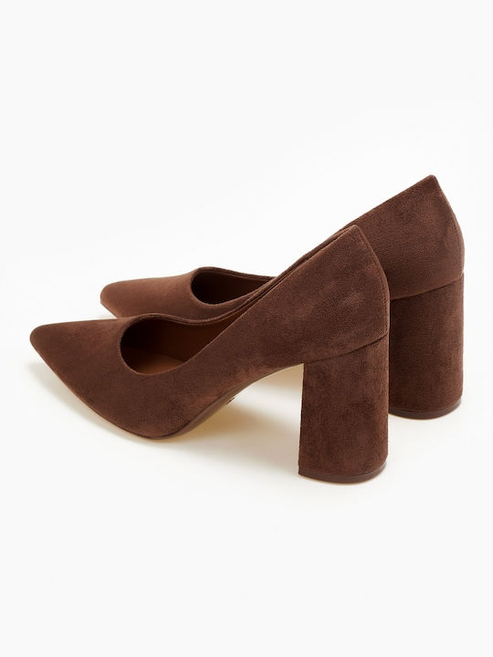 Issue Fashion Suede Pantofi cu toc Maro