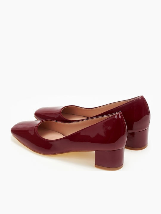 Pantofi cu toc Burgundy